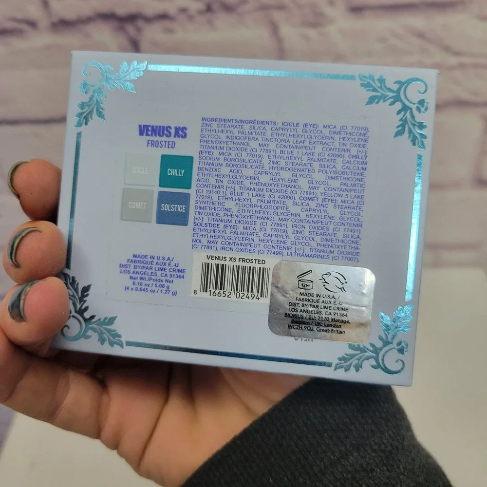 NEW No Box Lime Crime Venus XS Frosted Eyeshadow‎ Palette Metallic Matte Shadow